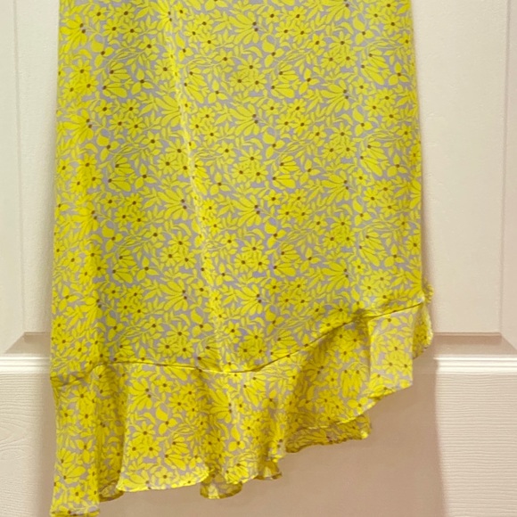 Nanette Lepore Lemon Meringue Spring Bloom asymmetrical ruffle print dress - Picture 4 of 12